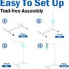 Free Standing Trapeze Bar fo Bed Mobility, Support up to 450lb Overhead Bed Trapeze for Elderly, Floor Stand Patient Aid Handicap Trapeze Bar - Image 7
