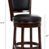Ball & Cast Swivel Counter Height Barstool 24 Inch Seat Height Cappuccino Set of 2 - Image 4
