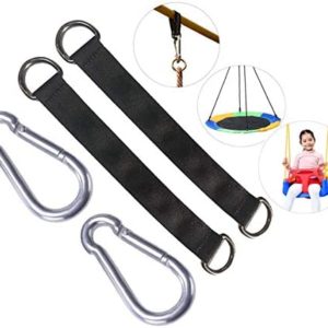 Tree Swing Hanging Strap - 9.4in Swing Straps Outdoor Suspension Accessories Kit, Holds 2200lbs with Stainless Carabiners, for Baby/Garden/Toddler Swing Sets, Web Swings, Hammock & Tire Swing(24cm)