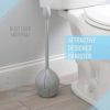 Bath Bliss Firm Grip Tulip Toilet Bowl Brush | Self-Closing & Opening | Extra Long Handle | Rust Free | Strong Bristles | Bathroom Cleaner | Grey - Image 2