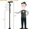 BigAlex Folding Walking Cane with LED Light,Pivoting Quad Base,Adjustable Walking Stick with Carrying Bag for Man/Woman - Image 5