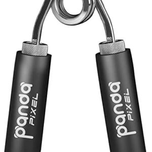 Pixel Panda 50-150lb Adjustable Grip Strength Trainer, Metal Hand Grip Strengthener Improve Adjustment Method, Forearm Strengthener with Thicker Handle for Athletes, Increase Grip Strength, Home Gym