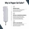 SABRE Pepper Gel with Flip Top, Maximum Strength OC Spray, Snap Clip for Easy Carry and Fast Access, Finger Grip for More Accurate and Faster Aim, 25 Bursts, UV Marking Dye, Easy to Use Safety - Image 2