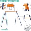 SUPER DEAL Heavy Duty Swing Frame Extra Large Full Steel All Weather A-Frame Swing Stand with Ground Stakes, 72" Height 87" Length Fits for Most Swings, Fun for Kids Outdoor Backyard, 440lbs - Image 3