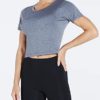 CADMUS Workout Crop Tops Women Racerback Dry Fit Athletic Shirts Short Sleeve 3 Piecese - Image 5