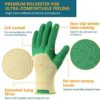COOLJOB 3/4 Dipped Rubber Grip Work Gloves for Men Women Handling Boxes, Repairing Cars/Motorcycles, Non Slip Garden Yard Gloves for Grabbing, Digging, Planting or Weeding, 1 Pair Green XLarge - Image 2