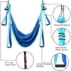 Goplus Aerial Yoga Swing Set, Antigravity Ceiling Hanging Toga Sling with Three Different Lengths of Handle, Yoga Swing/Sling/Inversion Tool, Yoga Hammock - Image 5