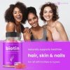 Biotin Gummies 10000mcg [Highest Potency] for Healthy Hair, Skin & Nails Vitamins for Women, Men & Kids - 5000mcg in Each Hair Vitamins Gummy - Vegan, Non-GMO, Hair Growth Supplement - Image 4