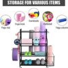 Mythinglogic Yoga Mat Storage Racks,Home Gym Storage Rack for Dumbbells Kettlebells Foam Roller, Yoga Strap and Resistance Bands,Workout Equipment Storage Organizer - Image 2