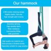 FOSER Aerial Yoga Hammock, 16.4ft ×9.2ft Aerial Yoga Swing Set for Anti-Gravity Yoga, Aerial Dance, Aerial Acrobatics - Image 4