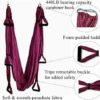 Aerial Yoga Flying Yoga Swing Yoga Hammock Sling Inversion Tool for Gym Home Fitness with Ceiling Anchors and Extension Straps - Image 2