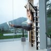 DHT Wood Stall Bar, Swedish Ladder Suspension Trainer with 9 Strategic Rods, for Home, Gym, School and Clinics - Image 6