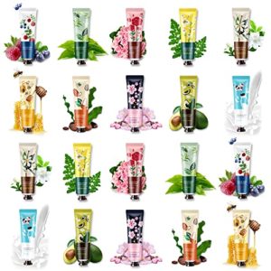 20 Pack Hand Cream Gift Set for Dry Cracked Hands & Working Hands, Mini Hand Lotion Travel Size, Scented Hand lotion Moisturizing Hand Care Cream Gift for Women