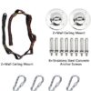 Yaesport Aerial Yoga Swing Kit with Extension Straps and Ceiling Hooks, Body Hammock Yoga Swing Rigging for Antigravity Yoga Sling Inversion Hanging Equipment (Green) - Image 2