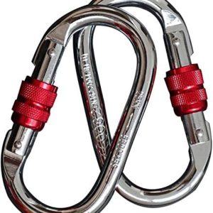 2PCS Carabiner Clips, 25KN/5600lb Quicklock Carabiners Aerial Yoga Hammock Hanging Hook Accessories Lock Alloy Steel Heavy Duty Keychain Carabiner