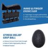 Hand Grip Exerciser Strengthener Kit (10 Pack), Adjustable Hand Grip Strength Trainer with Counter, Grip Strength Ring, Finger Exerciser, Finger Stretcher & Stress Relief Grip Ball with Carry Bag for Athletes - Image 3