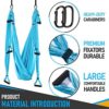 Aerial Yoga Flying Yoga Swing Set Yoga Hammock Sling Inversion Tool Aerial Pilates Silk for Gym Home Fitness (with 2 Extensions Straps) - Image 4