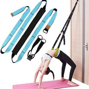 KimDaro Multi-Purpose Waist Exercise Band - Waist Back Bend Assist Trainer Flexibility & Yoga Stretching Leg Stretcher Strap w/Door Anchor for Dance Gymnastics Training Fitness