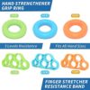 Hand Grip Exerciser Strengthener Kit (10 Pack), Adjustable Hand Grip Strength Trainer with Counter, Grip Strength Ring, Finger Exerciser, Finger Stretcher & Stress Relief Grip Ball with Carry Bag for Athletes - Image 4