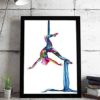 The silky lady"aerial silks yoga" art print. - Image 3
