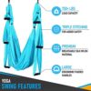 Aerial Yoga Flying Yoga Swing Set Yoga Hammock Sling Inversion Tool Aerial Pilates Silk for Gym Home Fitness (with 2 Extensions Straps) - Image 3