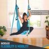 Aerial Yoga Flying Yoga Swing Set Yoga Hammock Sling Inversion Tool Aerial Pilates Silk for Gym Home Fitness (with 2 Extensions Straps) - Image 6