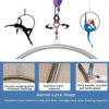 HISSEN MILE Lyra Hoop,Aerial Hoop Lyra Set,3ft Inner Dia Stainless Lyra Hoop with Accessories and Storage Bag for Dancing Studio, Aerial Fitness,ect - Image 4