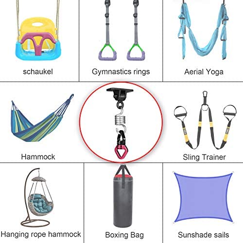 MDAIRC Safety Rotational Device, Aluminum Alloy Double-Ball Bearing Swivel, Holds Up 8500+ Lbs, Minimum Breaking Strength 40 kN, Spins & Rotates 360° for Smooth Rope Climbing, Hiking & Exercise - Image 8