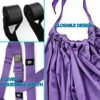 Adjustable Leg Stretching Strap, Yoga Fitness Flexibility Door Stretcher Strap/Back Bend Assist Trainer, Yoga Swing for Aerial Yoga Ballet Cheer Gymnastics Taekwondo Dancers - Image 2