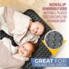 ENKOSI Square Extra Large Square Shower Mat 31 x 31 inch for Shower Stall Floors Bathtubs Non Slip Firm Grip Bathroom Mat with Strong Suction Cups and Drain Holes (31x31 Gray) - Image 7