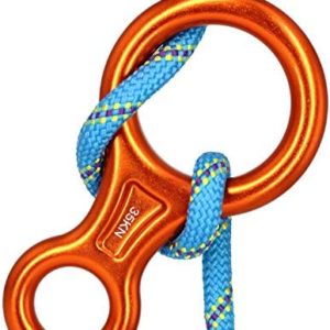 CyberDyer 35KN Figure 8 Descender, Rescue Figure 8 Rappelling Gear Belay Device Aviation Aluminum Rigging Plate for Climbing Belaying and Rappelling