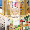 YOHOOLYO Children Trapeze Swing Bar with Rings Wooden Playset with Plastic Rings Gym Rings for Kids (Yellow) - Image 7
