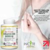 Vitamin D 5000 iu - 400 Premium Vitamin D3 Easy-Swallow Micro Tablets - One a Day High Strength Cholecalciferol VIT D3 5000iu - Vegetarian Supplement - Made in The UK by Incite Nutrition - Image 5