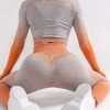 EUYZOU Womens High Waisted Workout Sets 2 Piece - Seamless Sports Legging Crisscross Bra Yoga Gym Outfits - Image 4