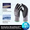 Safety Work Gloves MicroFoam Nitrile Coated, Super Breathable Tech, OriStout Working Gloves with Grip, Lightweight, Touchscreen (4 Pairs, Small) - Image 2