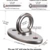 BeneLabel Wall Ceiling Mount Bracket for Suspension Strap Trainer, 2800lb Capacity, Body Weight Strength Training Systems, Aerial Yoga Swing & Hammock, Resistance Band, Battle Rope, Boxing Equipment - Image 5