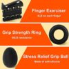 Hand Grip Exerciser Strengthener Kit - 8 Pack Hand Grip Trainer, Include Grip Strengthener, Finger Stretcher, Grip Strength Ring, Finger Exerciser, Stress Relief Ball, for Muscle Build and Recovery - Image 4