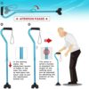 BeneCane Walking Cane Adjustable Cane with Offset Soft Cushioned Handle for Men & Women Lightweight Comfortable Extra Stability Base Mobility Aid for Men Women and Seniors - Image 2