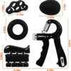 Hand Grip Exerciser Strengthener Kit - 8 Pack Hand Grip Trainer, Include Grip Strengthener, Finger Stretcher, Grip Strength Ring, Finger Exerciser, Stress Relief Ball, for Muscle Build and Recovery - Image 6