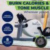 DeskCycle Under Desk Bike Pedal Exerciser - Portable Foot Exercise Cycle for Sitting with LCD Display - Mini Stationary Peddler for Adults & Seniors, Physical Therapy Workout Equipment - Image 2