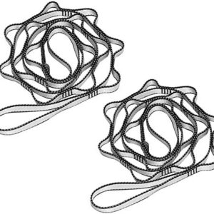 KIKIGOAL 2pcs Safety Daisy Chains Strong Climbing Strap Adjustable Nylon Strap Rope Yoga Pilates Stretching Straps