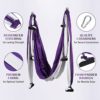 ZELUS Trapeze Inversion Exercises Include 3 Extensions Straps and Ceiling Mounting Kit, Aerial Yoga Swing Sling Strong Yoga Hammock Kit Set - Image 3