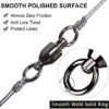 Ball Bearing Swivels Fishing, 25pcs Barrel Swivels Fishing Tackle Stainless Steel Welding Rings High Strength Saltwater Fishing Swivels Connectors - Image 4