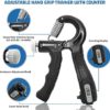 Hand Grip Exerciser Strengthener Kit (10 Pack), Adjustable Hand Grip Strength Trainer with Counter, Grip Strength Ring, Finger Exerciser, Finger Stretcher & Stress Relief Grip Ball with Carry Bag for Athletes - Image 2