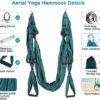 Aerial Yoga Swing Set Trapeze Yoga Hammock Kit Ultra Strong Antigravity Yoga Flying Sling Inversion Swing Tools with Extension Straps and Elastic Band for Air Yoga Inversion Fitness - Image 2