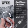 Climbing Carabiner – UIAA & CE Rated 25 kN 5620 LB – Heavy Duty Rugged Terrain Locking Carabiner Clip - Industrial Strength Carabiners - Climbing, Rigging, Ropes, Hammocks - Image 2