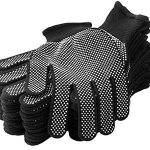 24Pcs Work Gloves Anti-slip Knitted Stretchy Cloth Glove Thin Moist Glove Liners