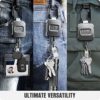 ELV Retractable ID Badge Holder, Heavy Duty Metal Body, Strong Cord, Carabiner and Key Chain, 28 inch Wire Extension, Hold Up to 15 Keys and Tools [1 Pack] - Image 7