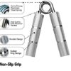 XGQQ Metal Hand Grip Strengthener 50LB-350LB No Slip Heavy-Duty Grippers Strengthener with Gift Box, Great Wrist & Forearm Hand Exerciser, Home Gym, Hand Gripper Grip Strength Trainer - Image 6