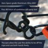 Fusion Climb Aluminum Terminal 8 Descender Black, Large Bent Ear Belaying and Rappelling Gear Belay Device, Perfect for Climbing, Ziplining and Rescue - Image 4